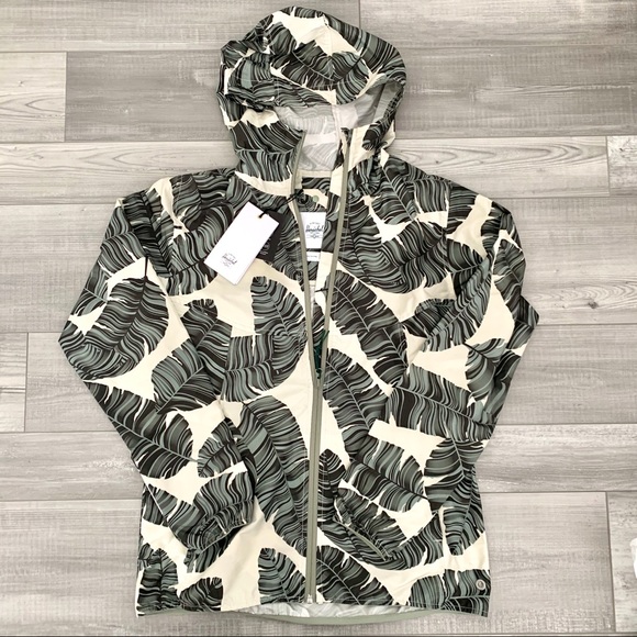 Herschel Palm Print Wind Breaker NWT - Picture 2 of 6